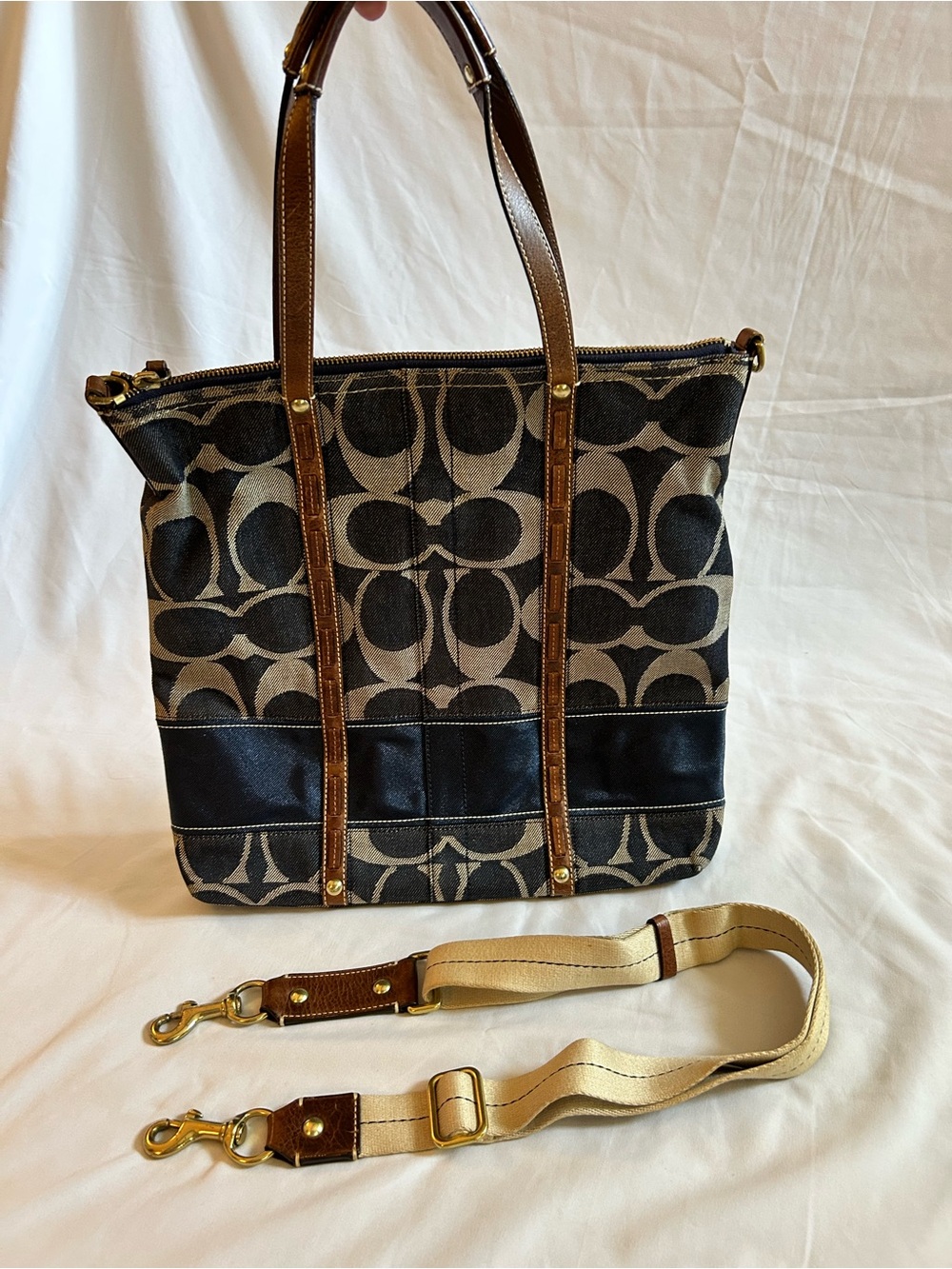 Coach Denim Tote - Picture 3 of 12